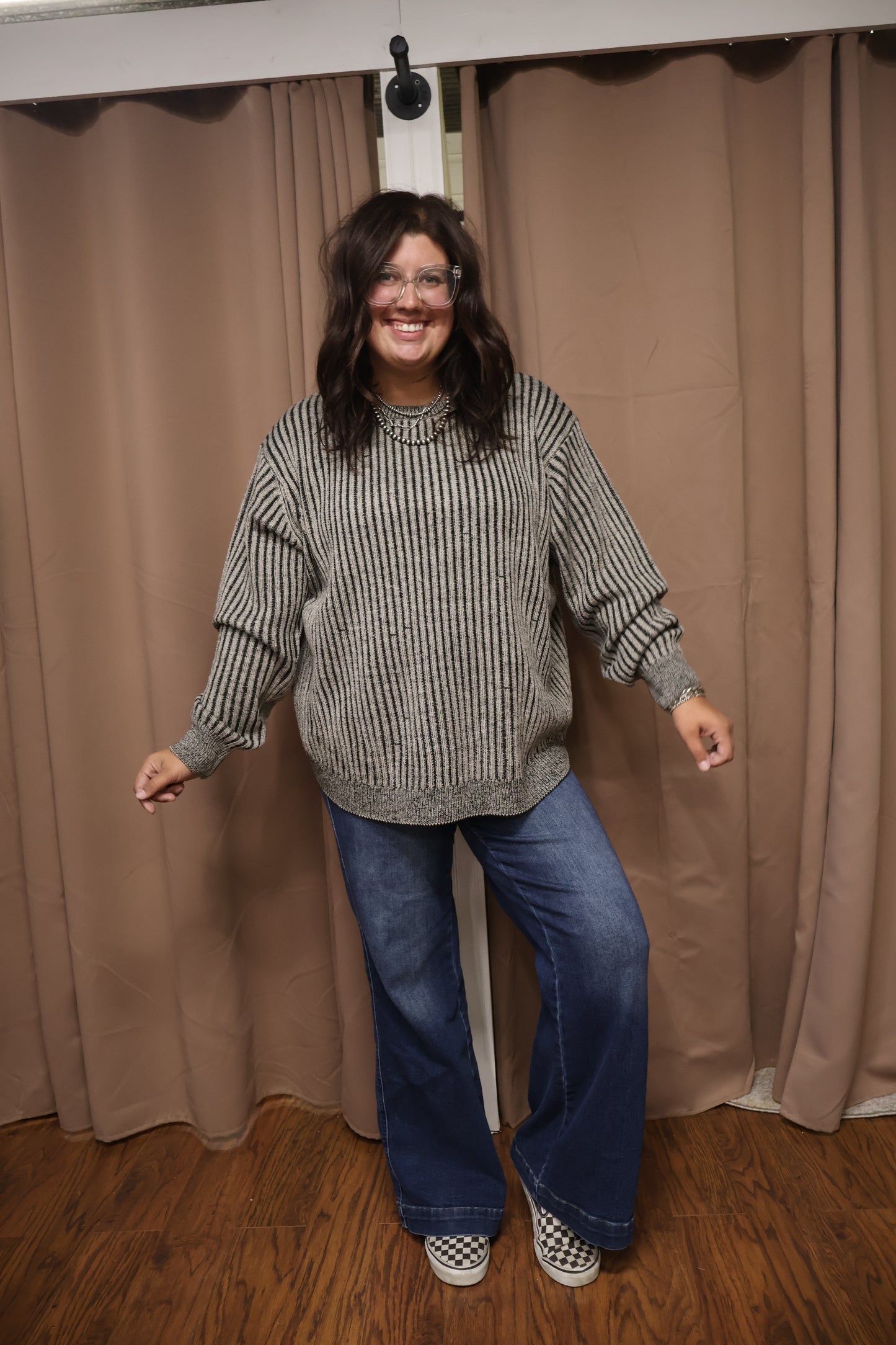 Black Two-tone Sweater