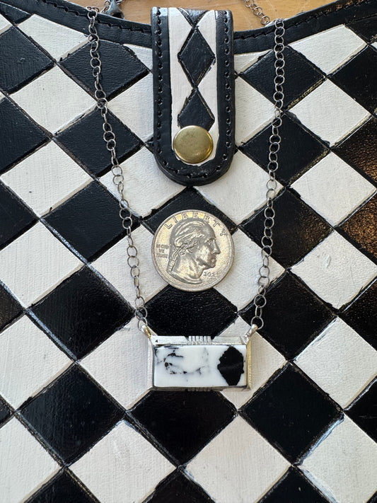 White Buffalo Bar Necklace