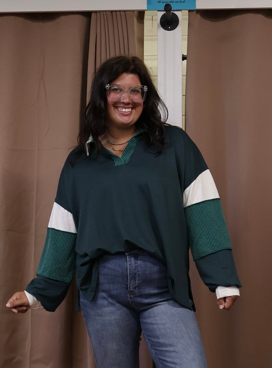 Forest Colorblock Pullover