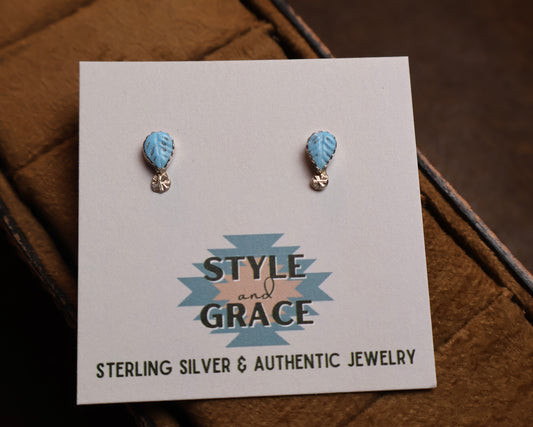Turquoise Leaf Earrings
