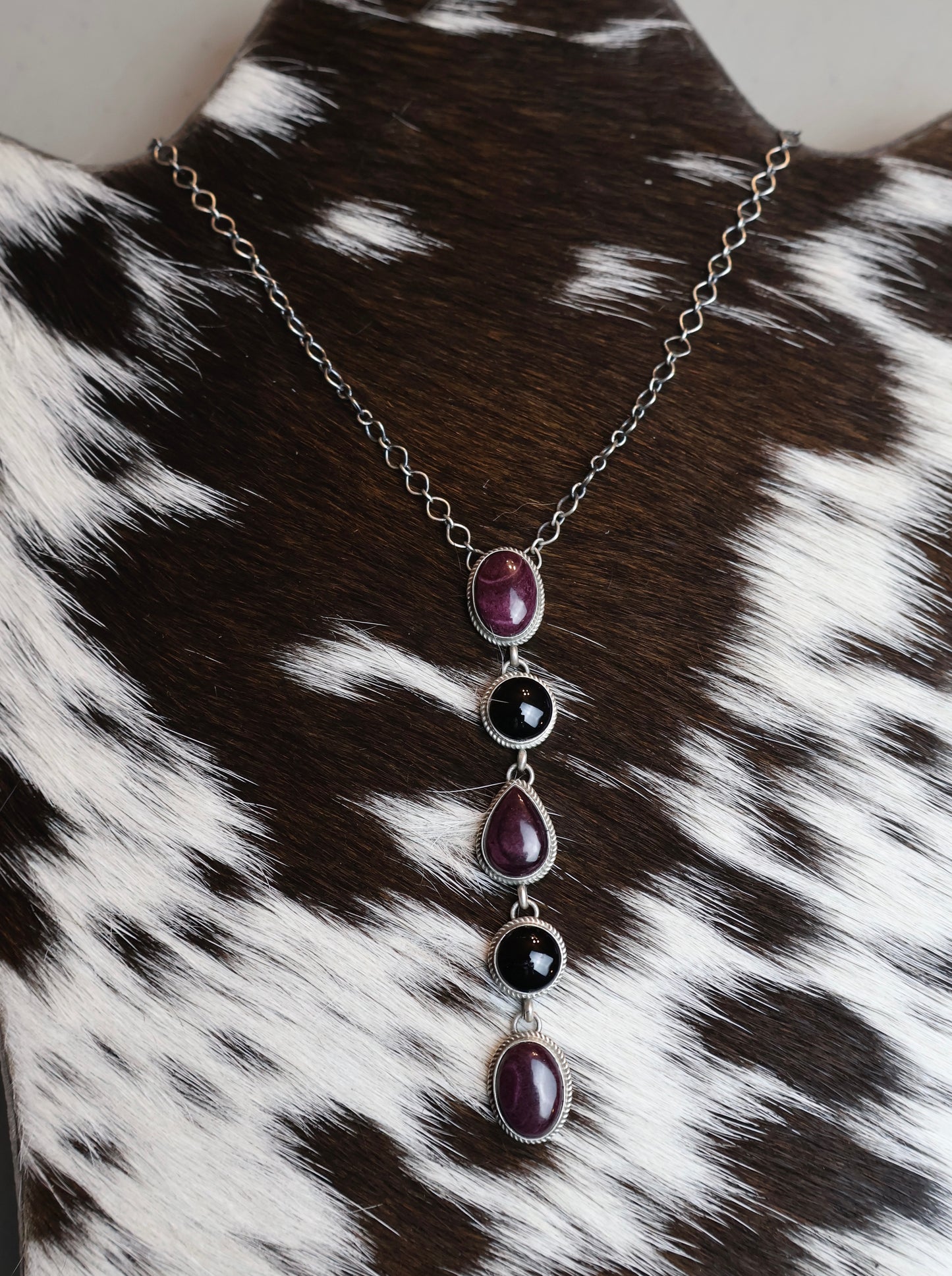 Spiny & Onyx Drop Necklace