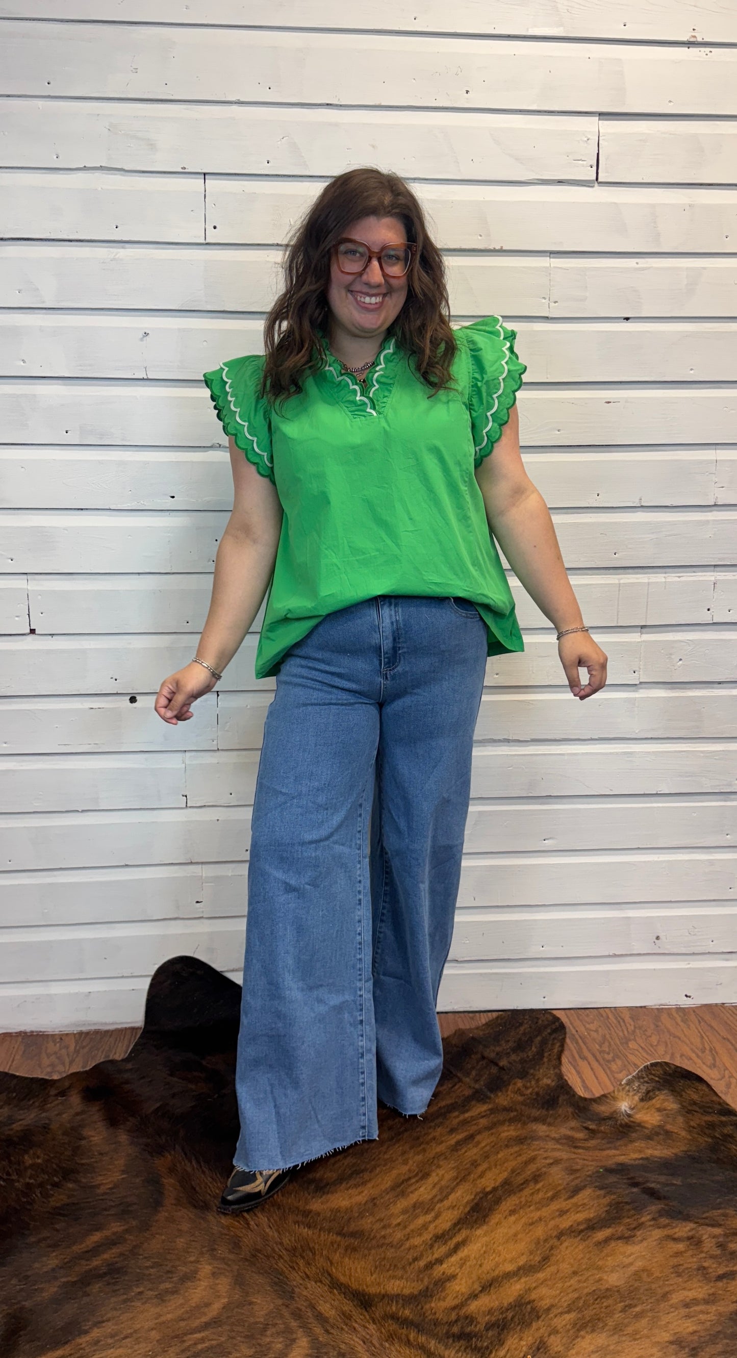 High Rise Wide Palazzo Jeans