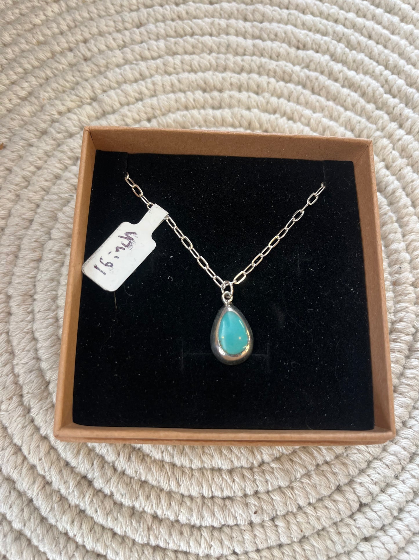 Turquoise Shapes Mini Pendant Necklace