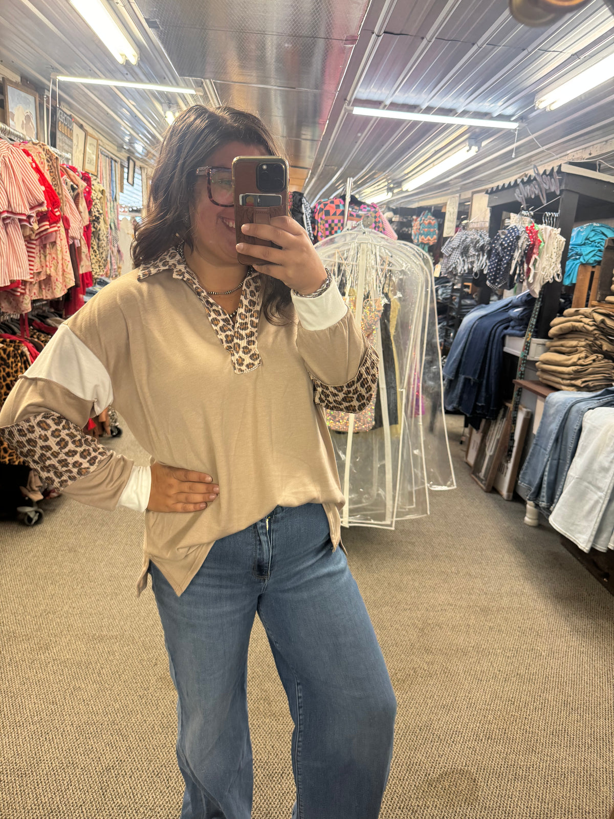 Cheetah Detail Top