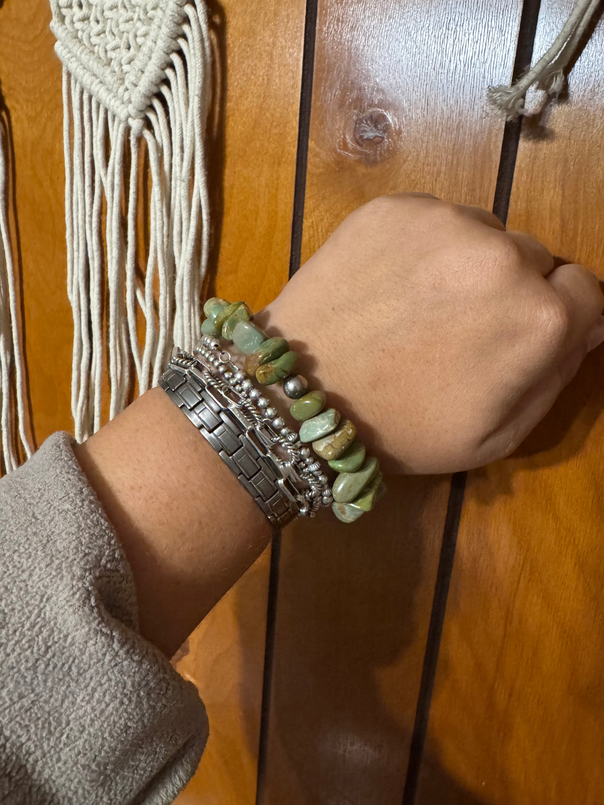 Green Chunky Turquoise Bracelet