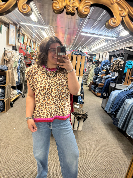 Cheetah Tie Sweater