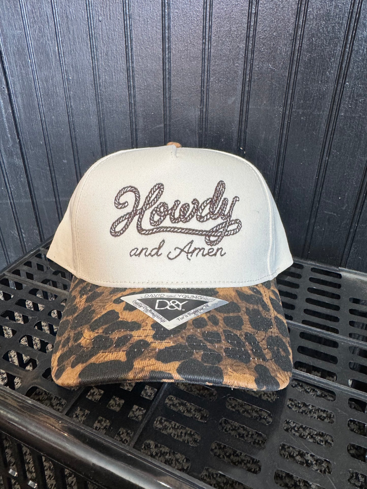 Howdy and Amen trucker hat