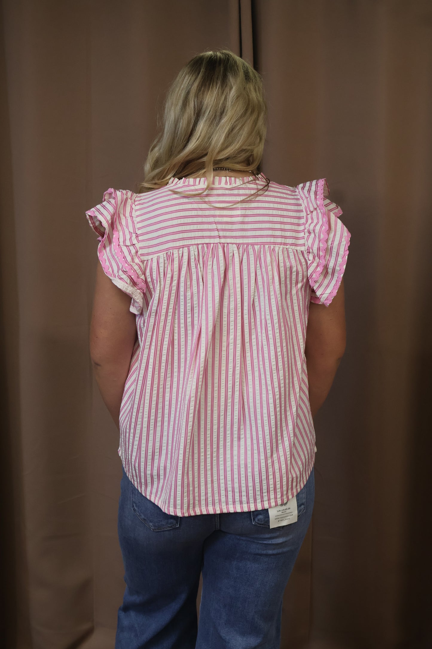 Light Pink Striped Top