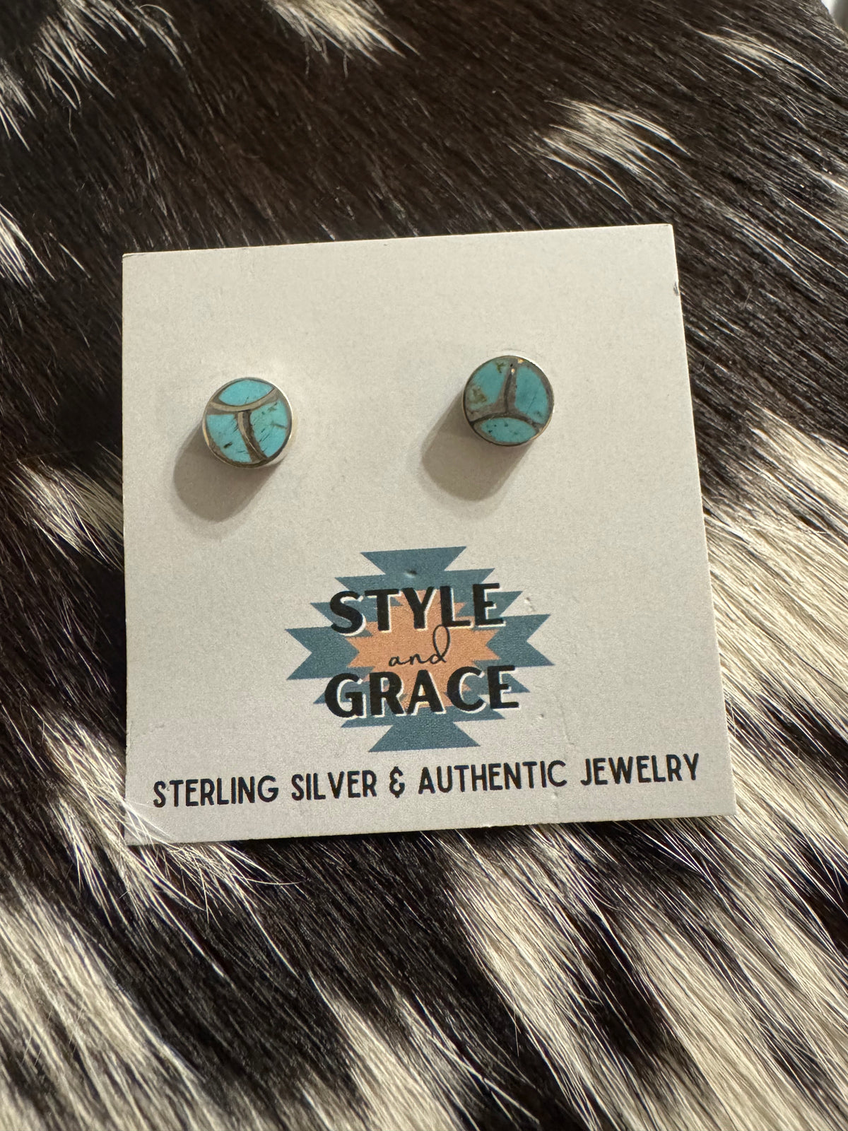 Circle Inlay Earrings