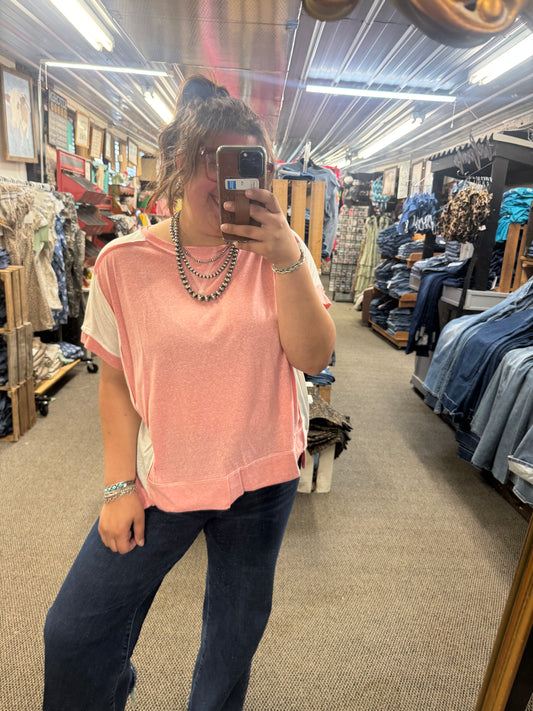 Pink Vintage High Low Top
