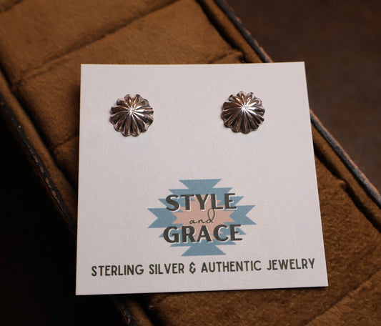 Small Starburst Concho Earrings