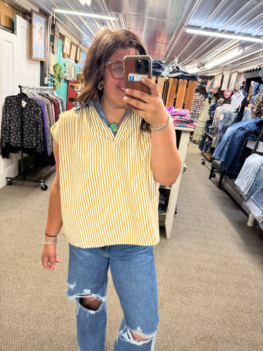 Neutral Striped Top