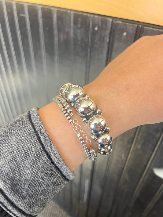 Large Graduated Pearl Cuff Bracelet