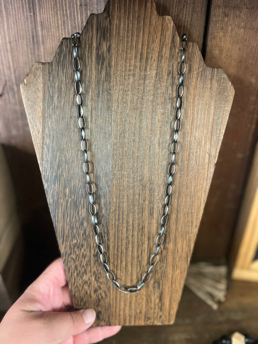 Oval Chain Necklace- 32 Inches