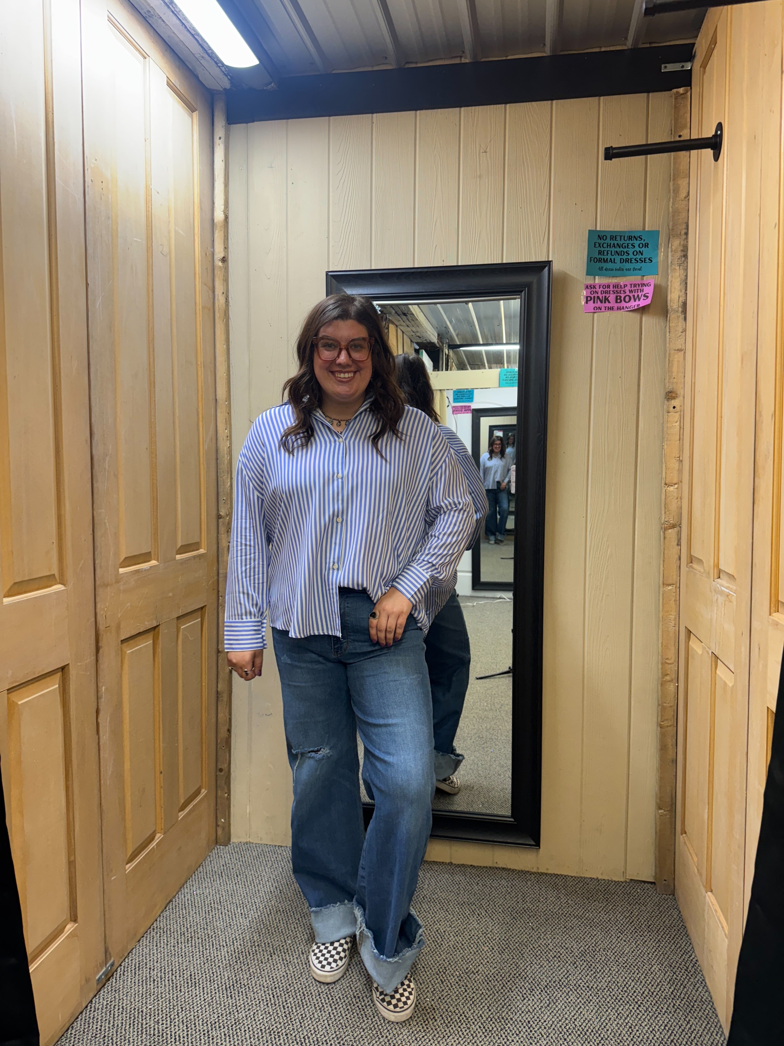 Blue Striped Button Up