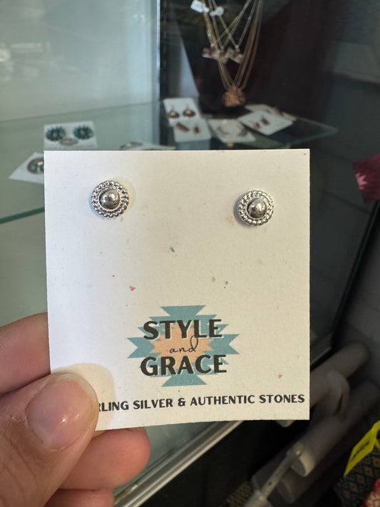 Mini Concho Stud Earrings