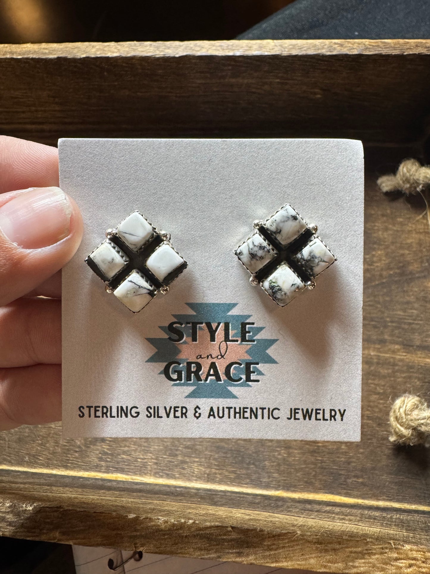Four Stone Earrings