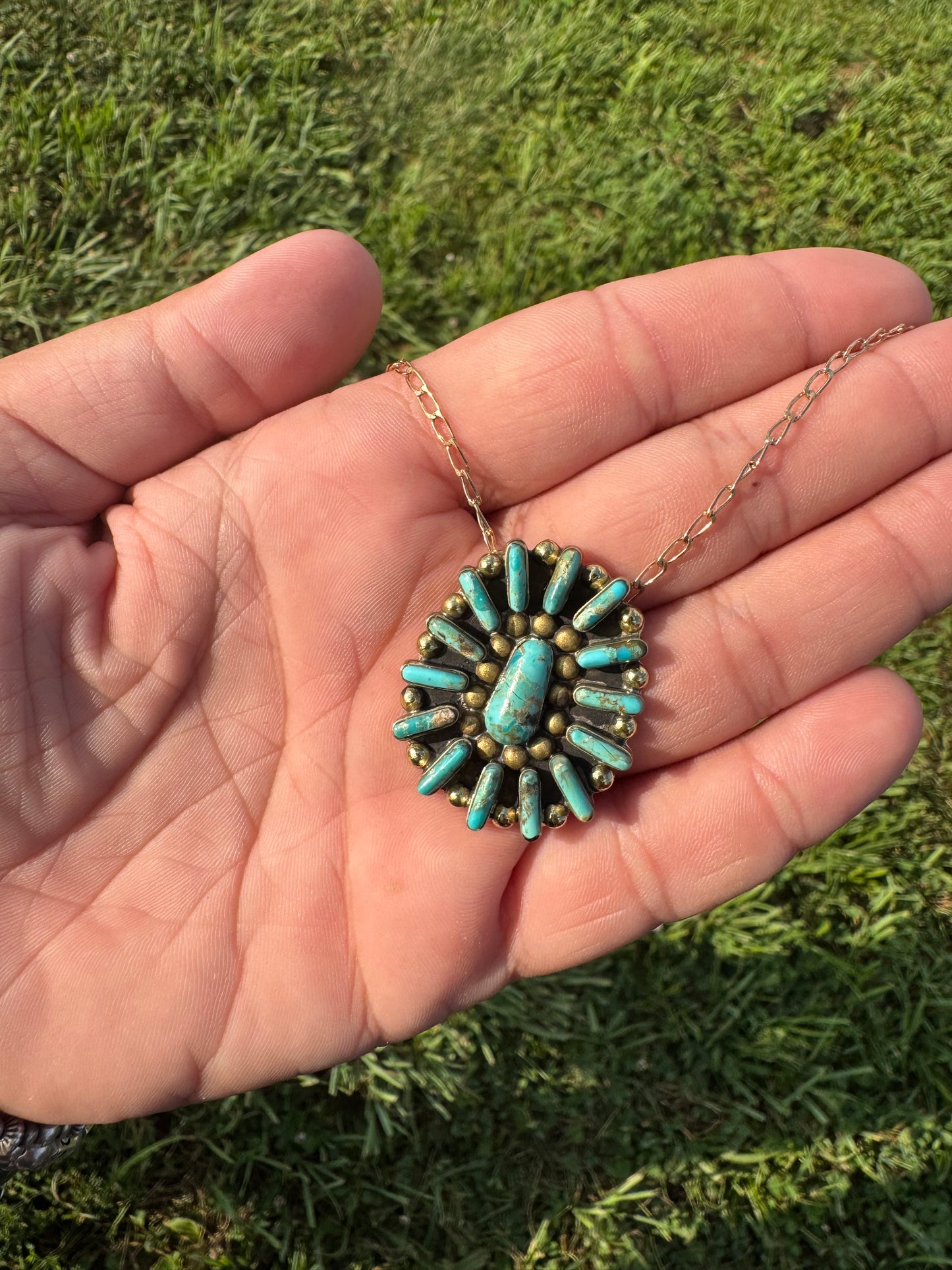 Brass Cluster Necklaces