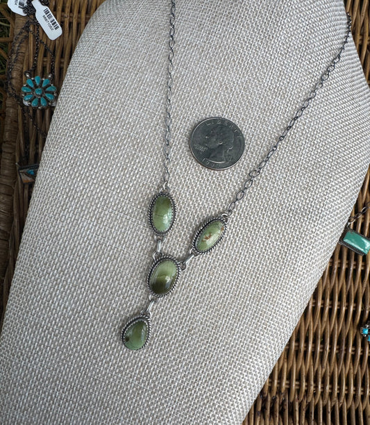 Green Sonoran Four Stone Lariat