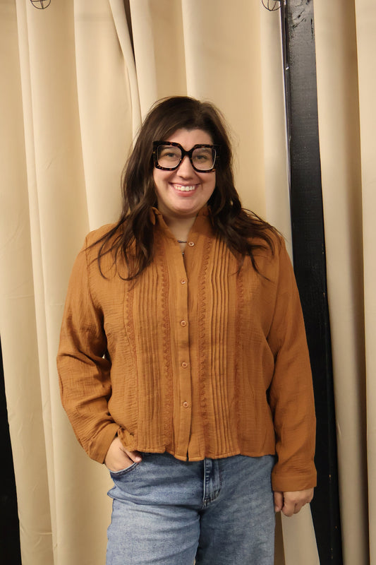 Camel Gauze Top