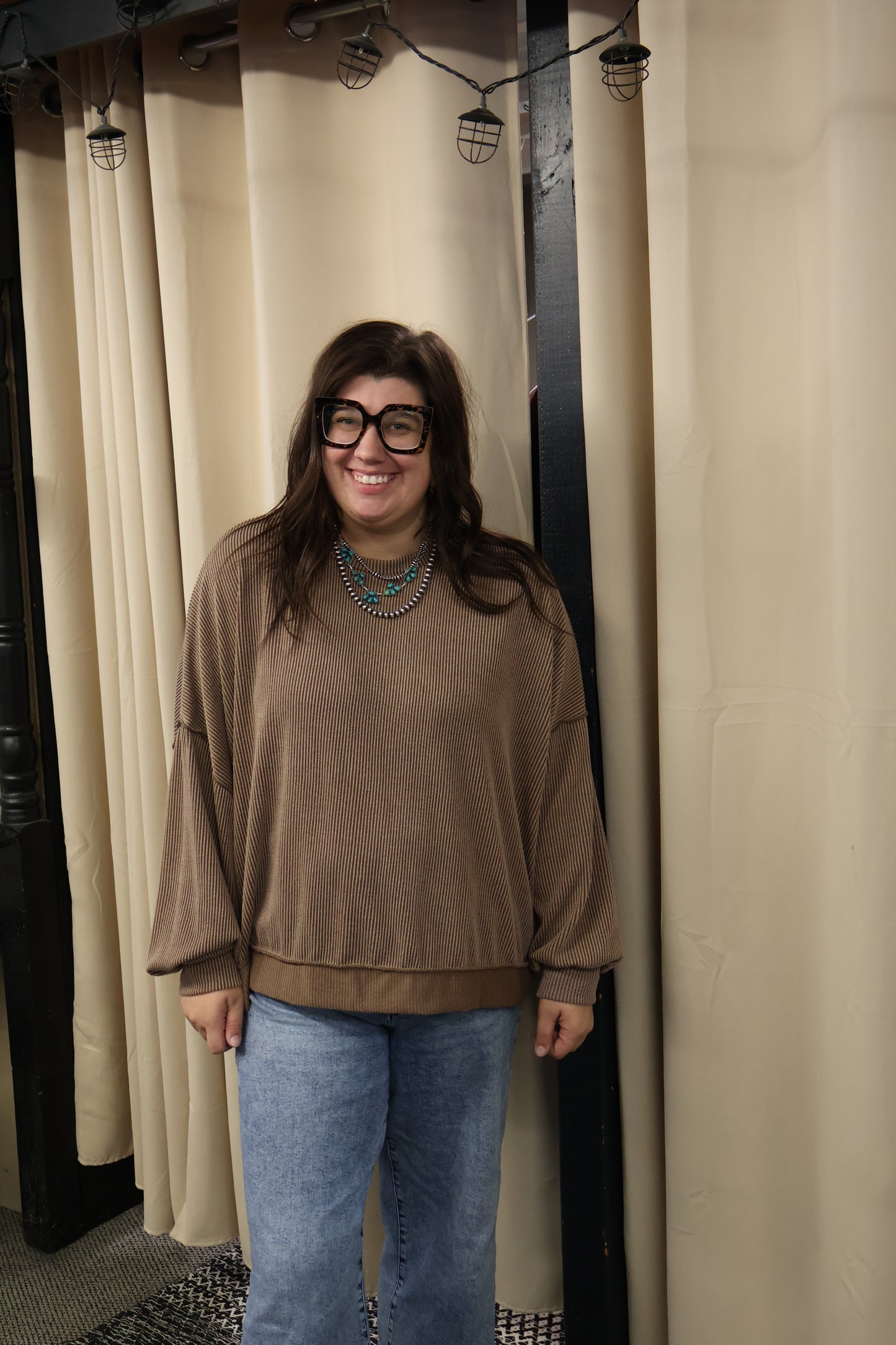 Camel Ribbed Pullover