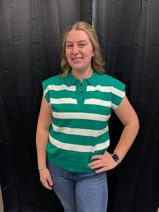 Kelly Striped Sweater Vest