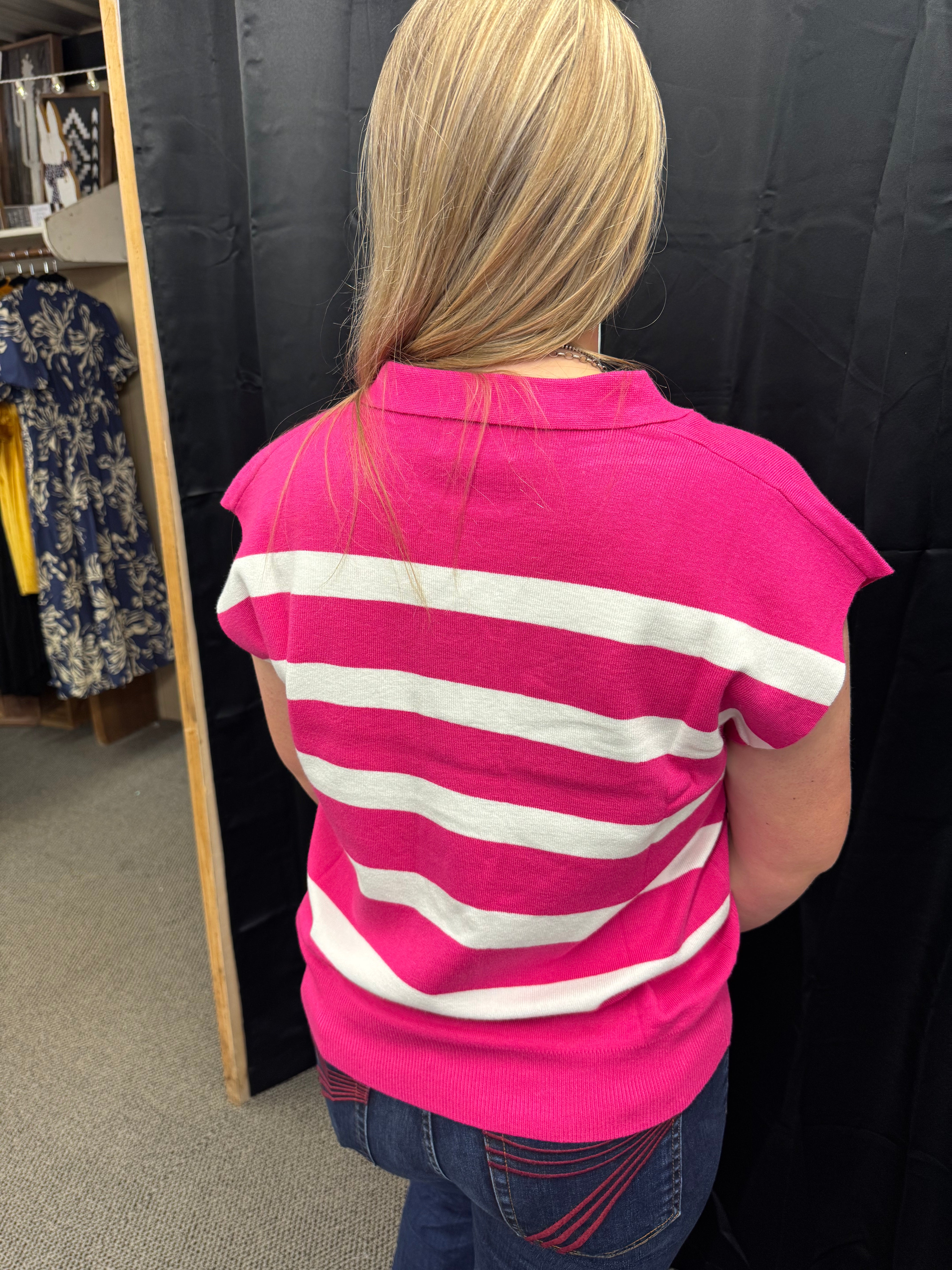 Fuschsia Sweater Vest