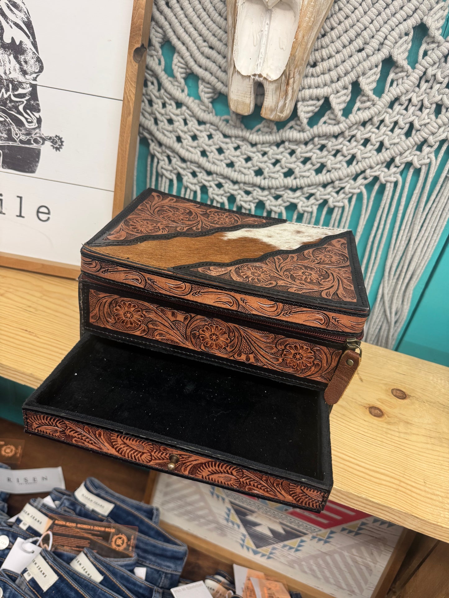 Tooled Jewlery Case w/ Drawer