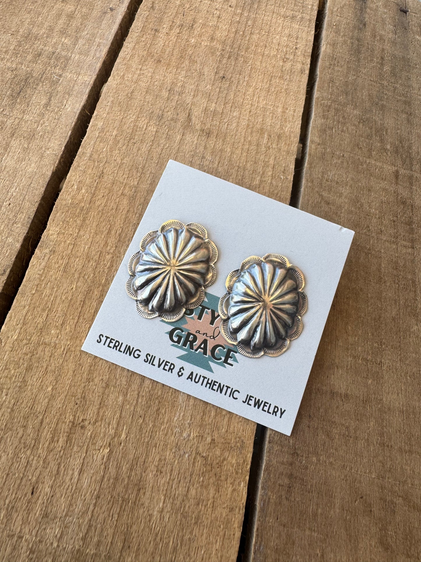 Large Concho Earrings