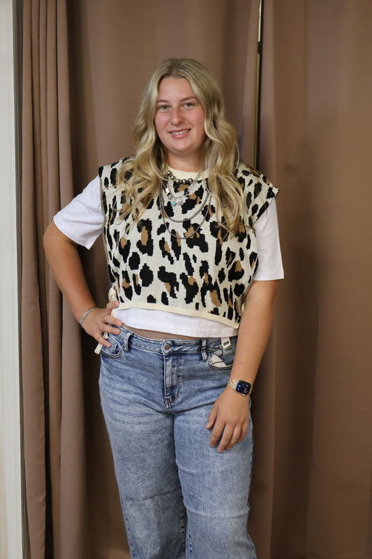 Cheetah Sweater Top