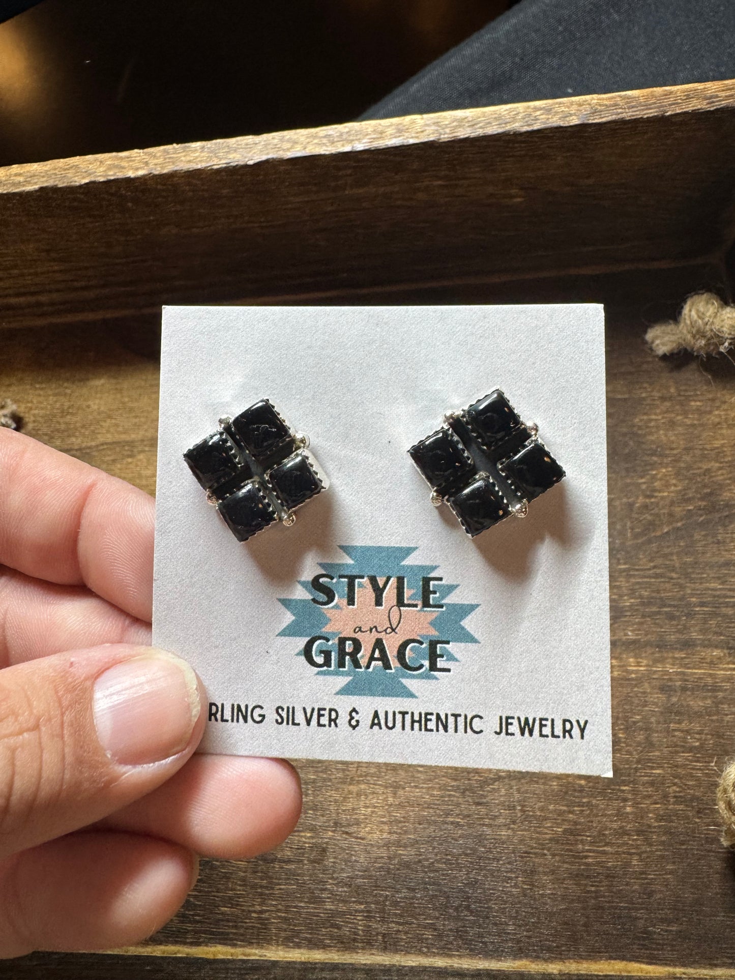 Four Stone Earrings