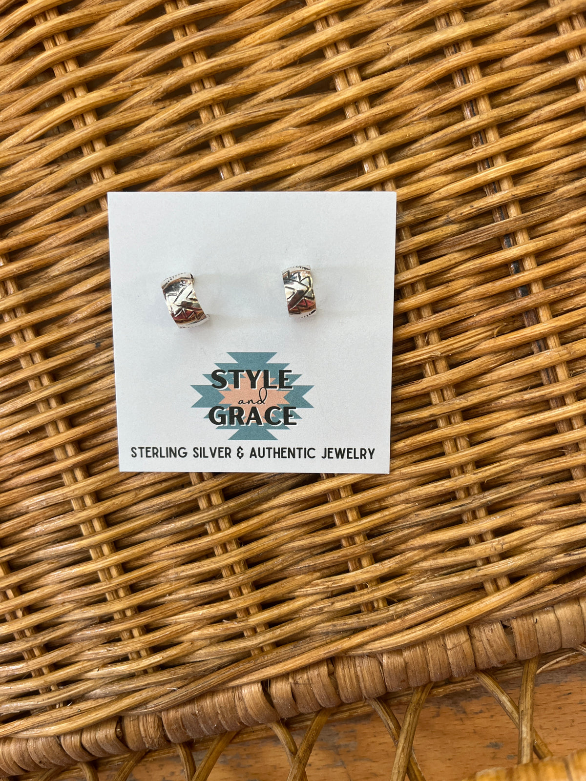Mini Stamped Hoops