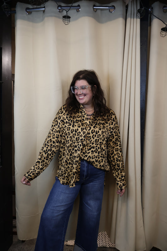 Leopard Button Up