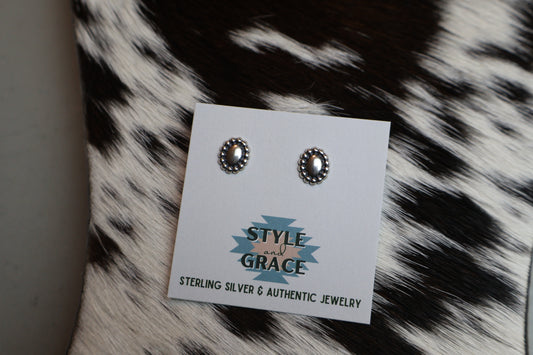 Mini Oval Concho Studs