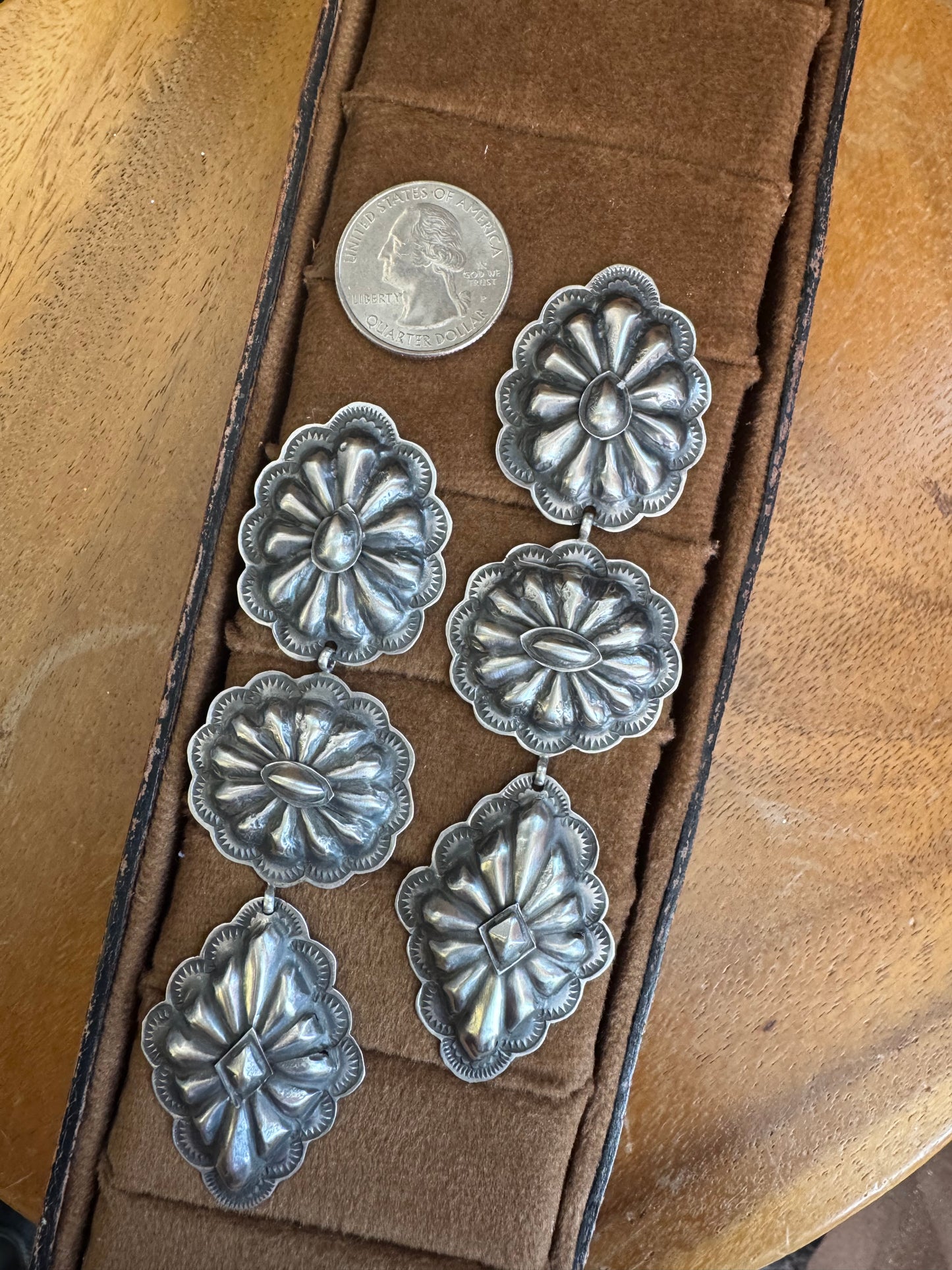 Three Concho Earrings