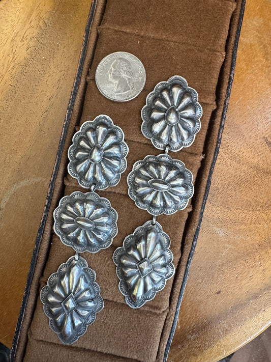 Three Concho Earrings