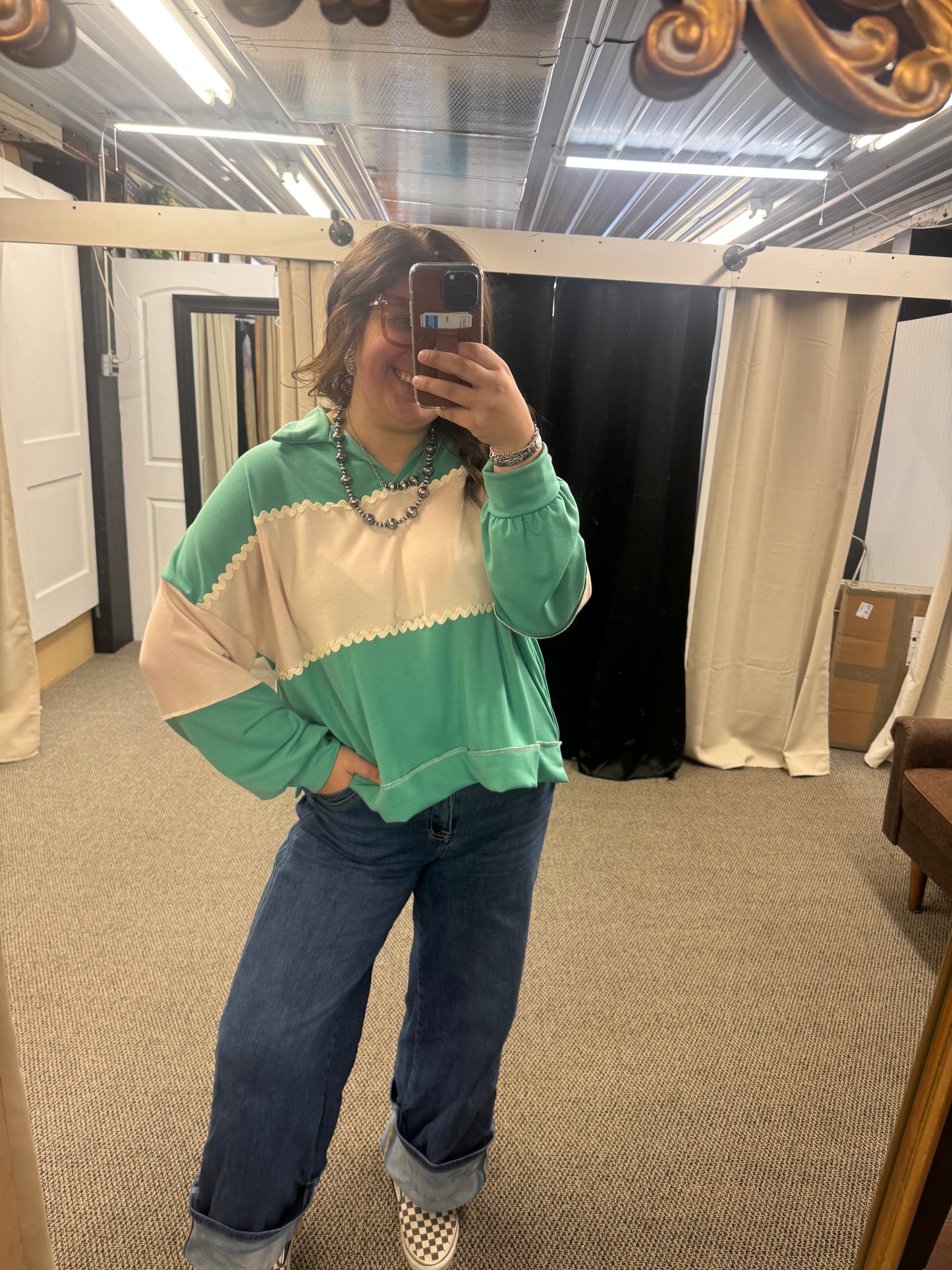 Mint Scallop Long Sleeve