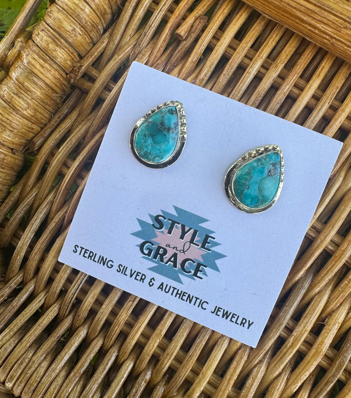 Brass Teardrop Earrings