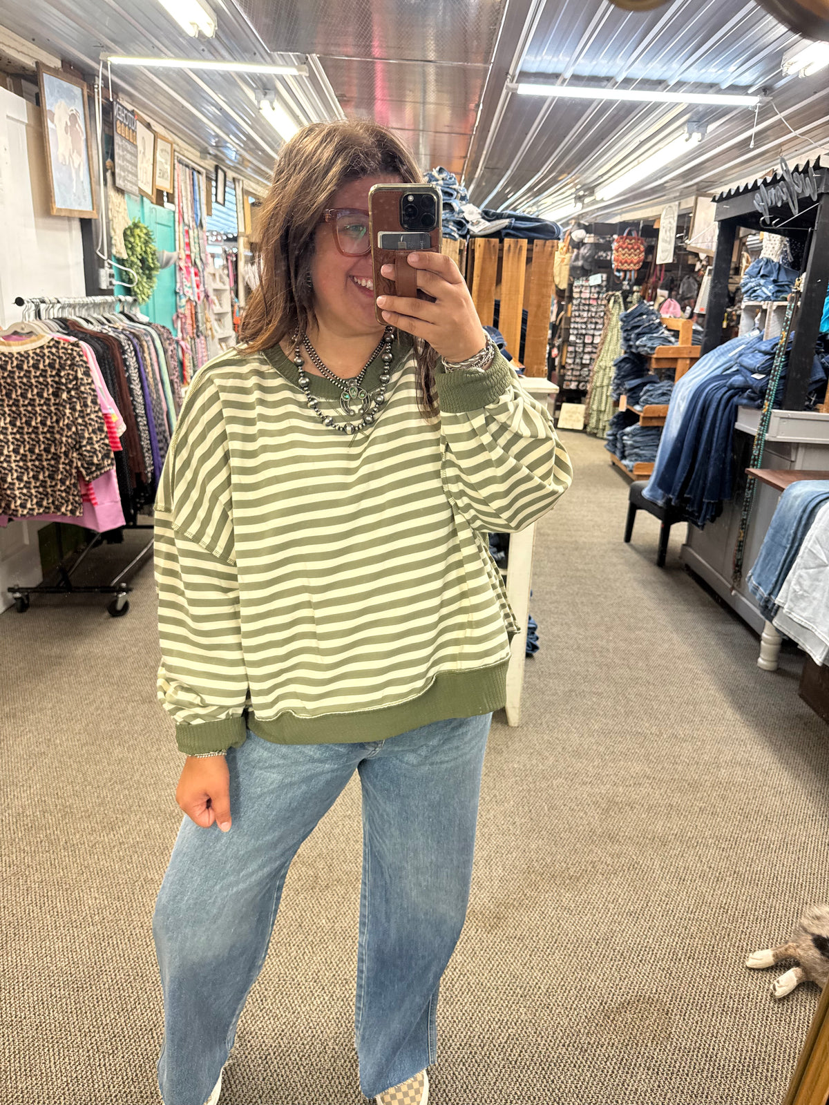 Olive Striped Long Sleeve