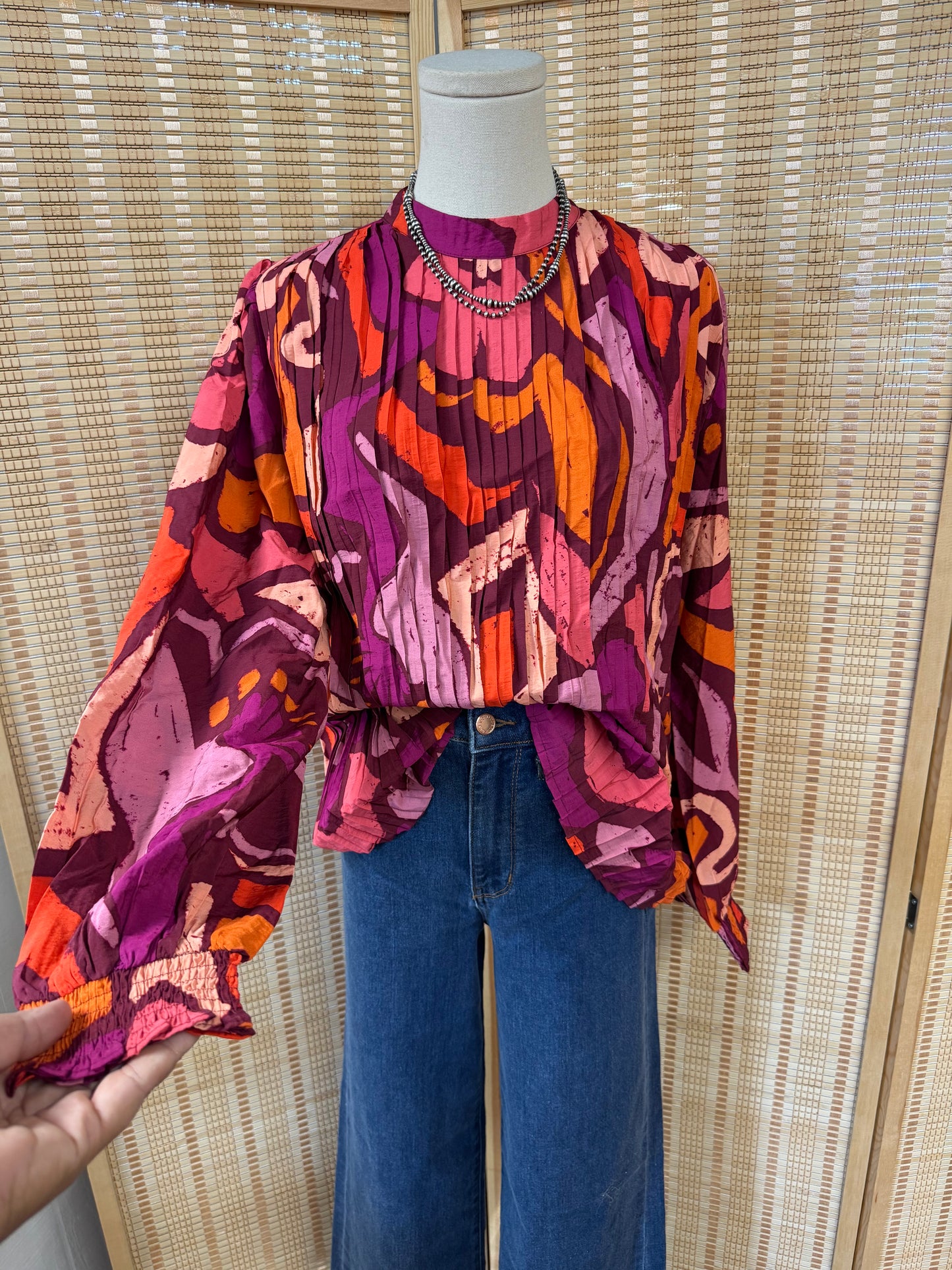 Maroon & Pink Floral Long Sleeve