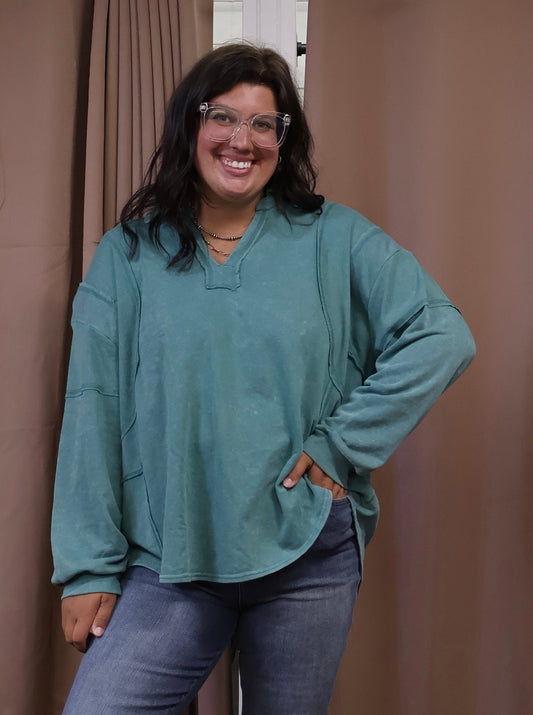 Sage Washed Pullover