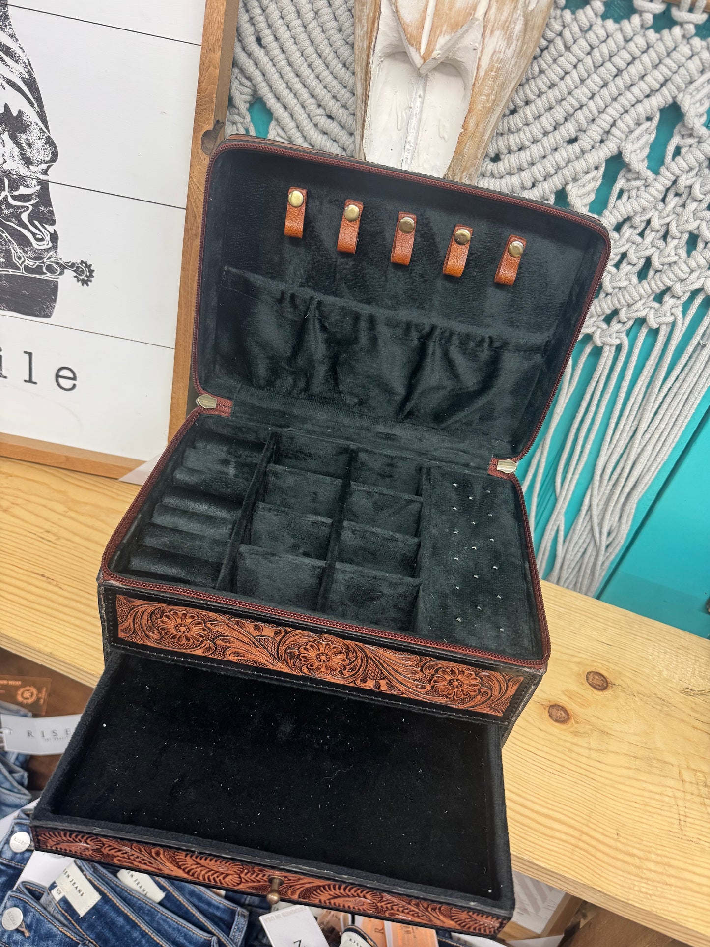 Tooled Jewlery Case w/ Drawer