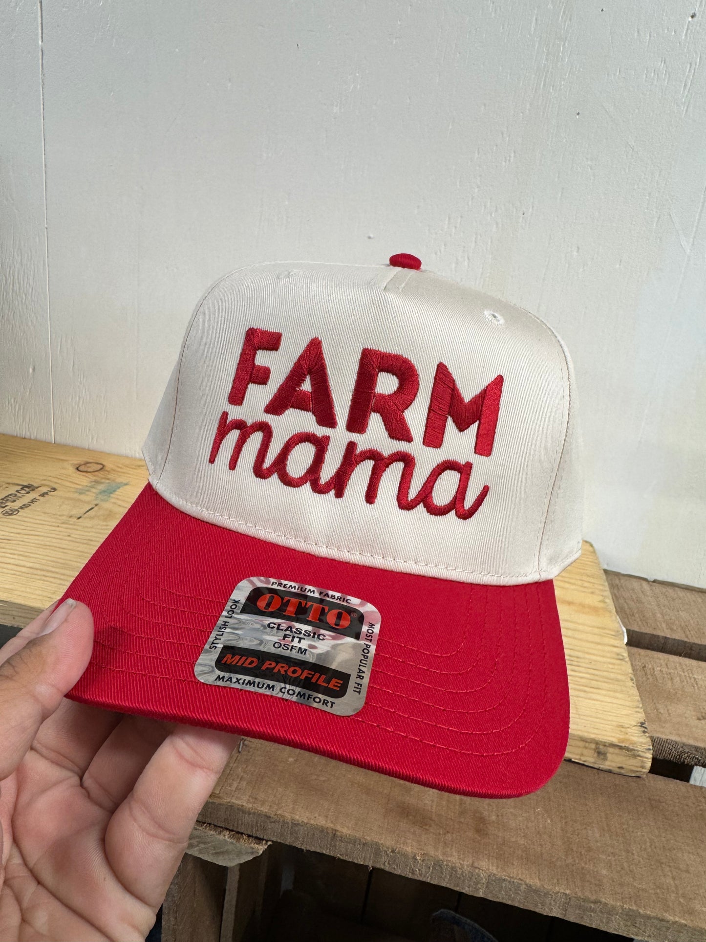 Farm Mama Embroidered Cap