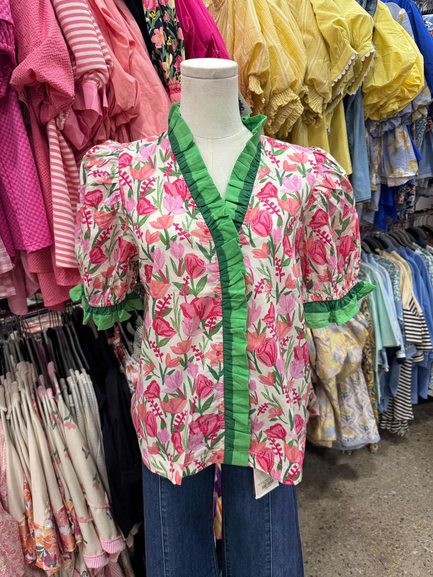 Pink floral top