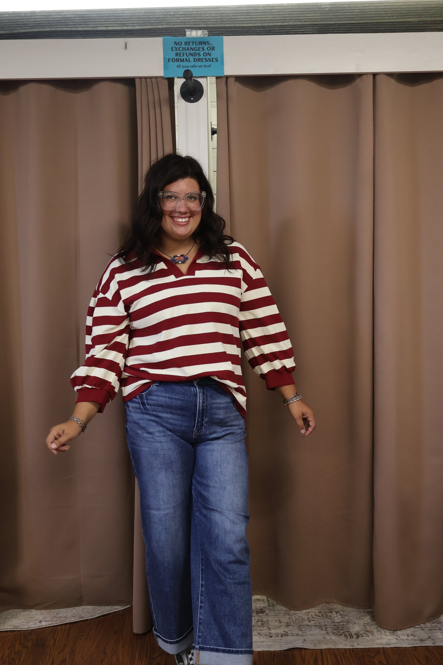 Red Striped Pullover