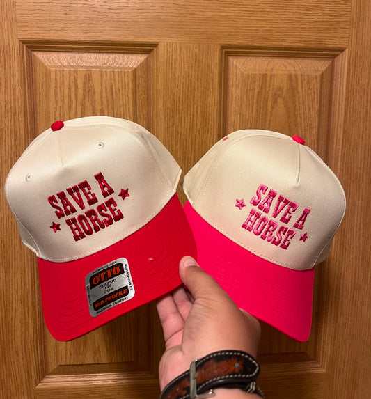 Save a horse embroidered cap