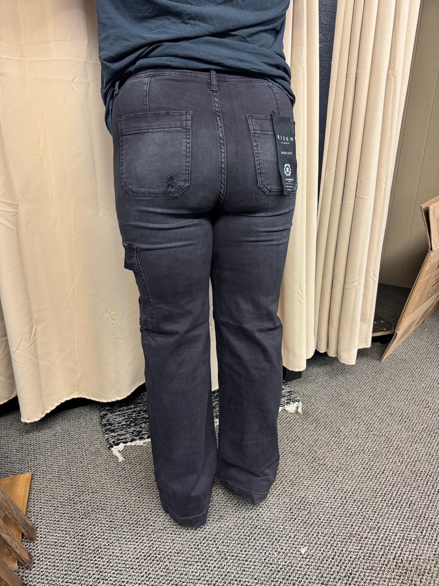Black Cargo Jeans