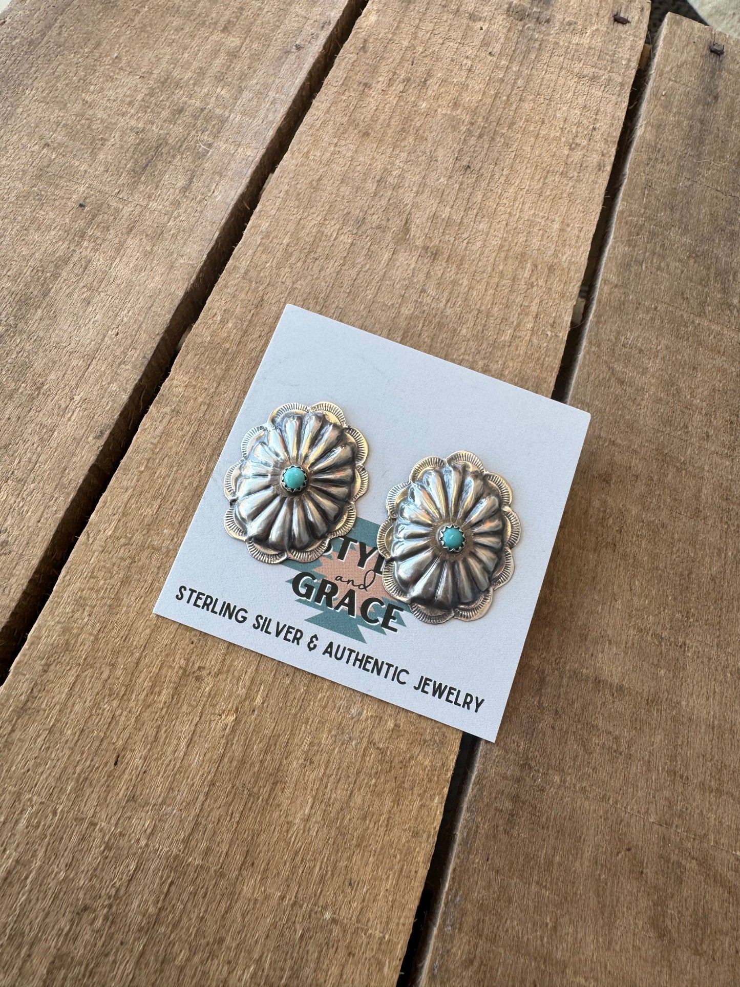 Large Concho Earrings