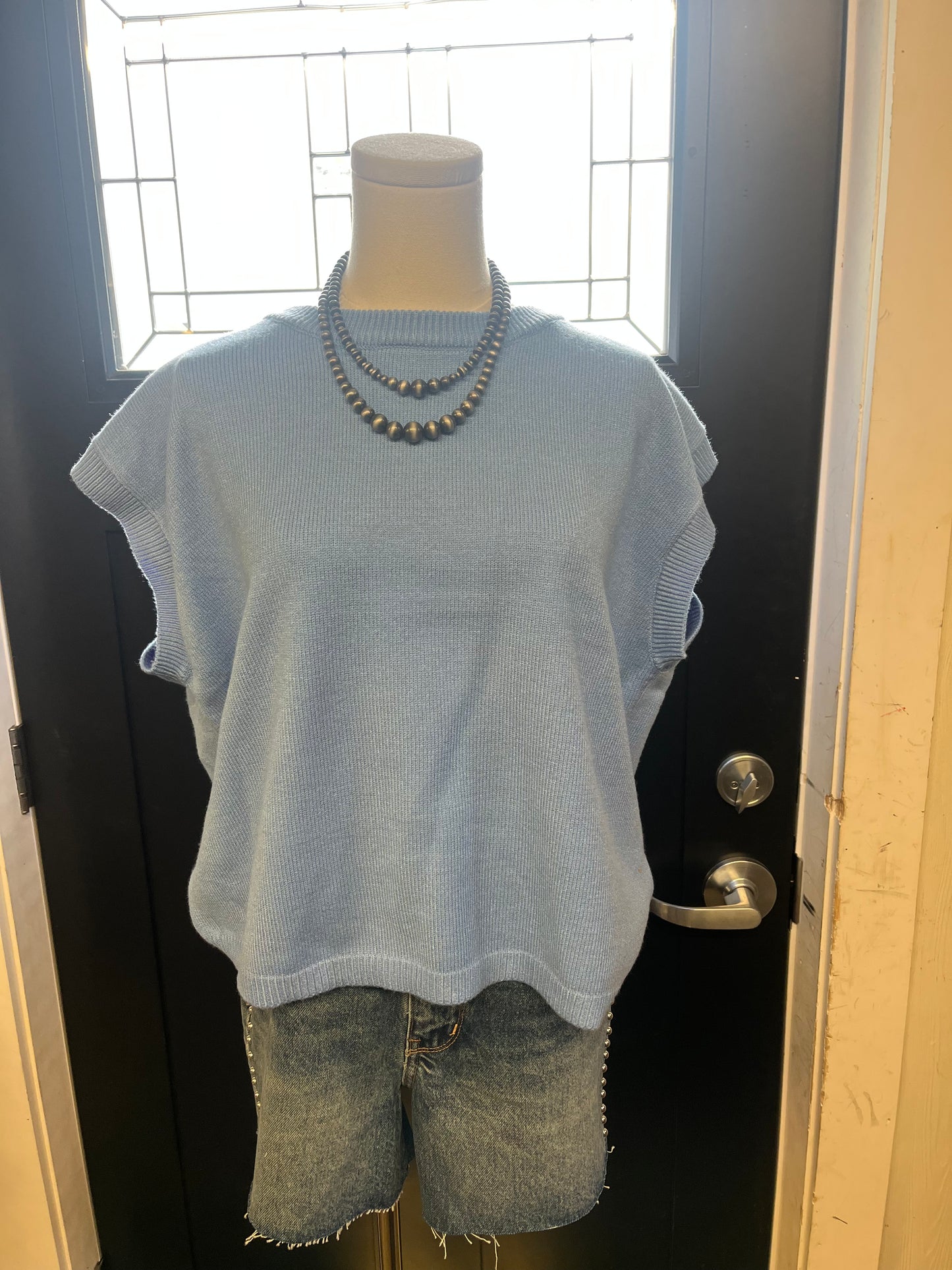 Blue Sweater Top