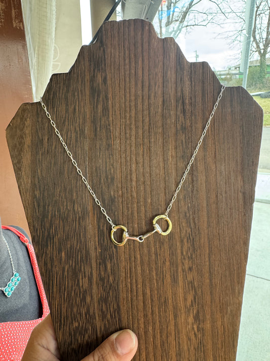Gold and Silver Bit Necklace